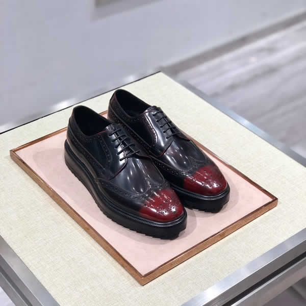 Men Dress Shoes Handmade Style Paty Prada Leather Shoes Men Flats Leather Oxfords Formal Shoes